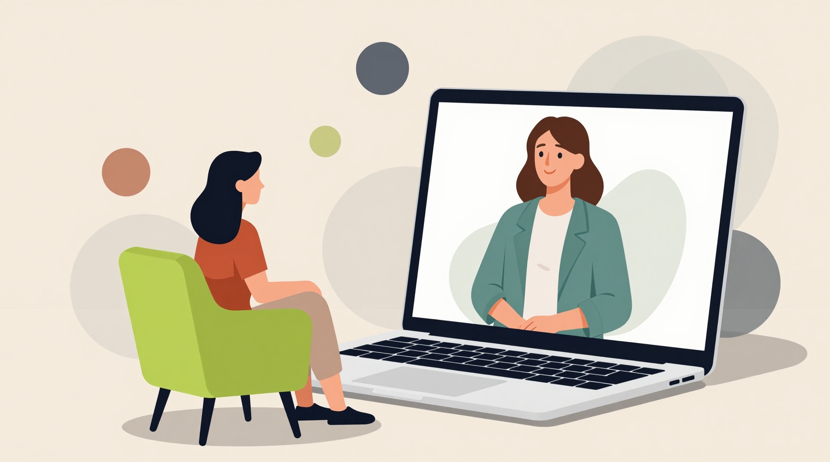 An online video counselling call